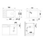 Blanco Elon XL 6 - Évier en silgranit, 780x500 mm, avec commande de vidage et accessoires, InFino, gris 527253