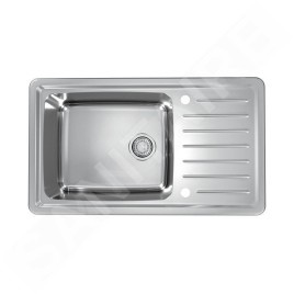 Alveus Galeo - Évier 860x500 mm, avec commande du vidage, inox 1128554