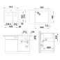 Blanco Pleon 6 Split - Évier en silgranite, 615x510 mm, anthracite 521689