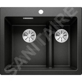 Blanco Pleon 6 Split - Évier en silgranit, 615x510 mm, noir 525955