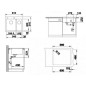 Blanco Pleon 6 Split - Évier en silgranit, 615x510 mm, noir 525955