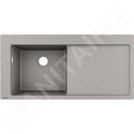Hansgrohe Éviers - Evier encastré granit S5110-F45, béton gris 43330380