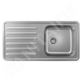 Hansgrohe Éviers - Évier encastré S4111-F400 avec égouttoir, inox 43341800