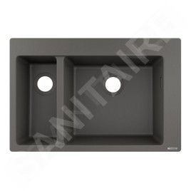 Hansgrohe Éviers - Evier encastré granit S510-F635, pierre grise 43315290