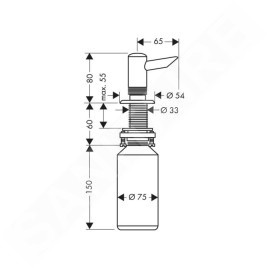 Hansgrohe Accessoires - Doseur de savon, design : inox 40418800