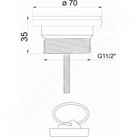 Novaservis Accessoires - Vidange d'évier, plastique 449,P