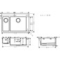 Hansgrohe Éviers - Evier encastré S711-F655, inox 43309800