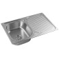 Aqualine Éviers - Evier 780x480 mm, acier inoxydable AQ7848B