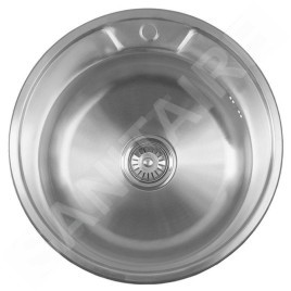 Aqualine Éviers - Evier, diamètre 510 mm, acier inoxydable AQ051B
