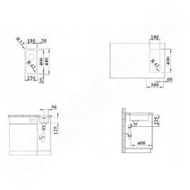 Blanco Solis 180 - Évier, 220x440 mm, inox brossé 526113