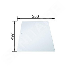 Blanco Accessoires - Planche à découper Axia III, 497x350 mm, verre/blanc 234045