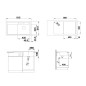Blanco Zenar 5 - Évier en silgranit, 915x510 mm, InFino, noir 526046