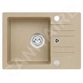 Alveus Cortina - Évier en granit 580x420 mm, beige 1133779