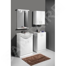 Aqualine Simplex Eco - Armoire suspendue 500x600x240 mm, blanc mat SIME530