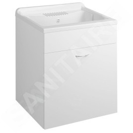 Aqualine Keramia Fresh - Meuble lavabo, 595x700x494 mm, blanc 57035