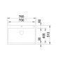 Blanco Claron 700 - Évier, 760x510 mm, InFino, inox 521634