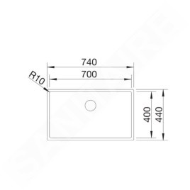 Blanco Claron 700 - Évier, 740x440 mm, inox 521580