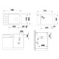 Blanco Elon XL 6 - Évier en silgranite, 780x500 mm, avec accessoires, InFino, tartufo 524841