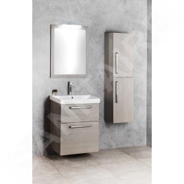 Sapho Theia - Meuble lavabo 564x700x435 mm, 2 tiroirs, chêne argenté TH060-1111