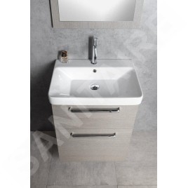 Sapho Theia - Meuble lavabo 564x700x435 mm, 2 tiroirs, chêne argenté TH060-1111