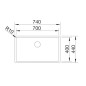 Blanco Claron 700 - Évier, 740x440 mm, InFino, inox 521581