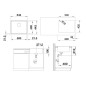 Blanco Subline 500 - Évier en silgranit, 543x443 mm, SteelFrame, InFino, blanc 524110