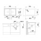 Blanco Lexa 8 - Évier en Silgranit, 780x500 mm, InFino, blanc 524964