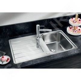 Blanco Classimo - Évier, 86x50 mm, avec commande du vidage, InFino, inox brossé 525330