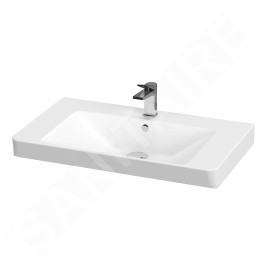 Cersanit Lara - Meuble avec lavabo, 45x79x45 cm, 2 tiroirs, blanc S801-338-DSM