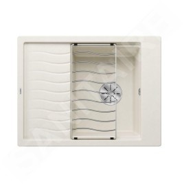 Blanco Elon 45 - Évier en silgranit, 650x500 mm, avec accessoires, InFino, blanc doux 527067