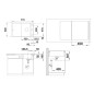Blanco Axia III 45 - Évier en silgranit 770x500 mm, avec accessoires, InFino, gris 527220