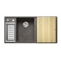 Blanco Axia III 6 - Évier en silgranit 1000x510 mm, avec commande de vidage et accessoires, InFino, gris 527227