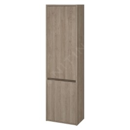 Cersanit Crea - Armoire haute 140x40x25 cm, 2 porte, charnières G/D, chêne S924-024
