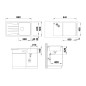 Blanco Sona 5 - Évier en silgranit, 860x500 mm, gris 527334