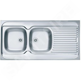 Alveus Classic - Évier 1200x600 mm, bac à gauche, inox 1008990