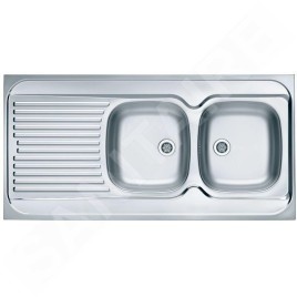 Alveus Classic - Évier 1200x600 mm, bac à droite, inox 1008991