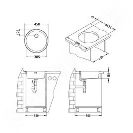 Alveus Form - Evier diamètre 450 mm, inox 1009130