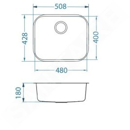 Alveus Variant - Évier 508x428 mm, inox 1042481
