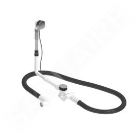 Duravit Accessoires - Garniture de vidage et de trop-plein pour baignoire, bowden, chrome 792208000001000