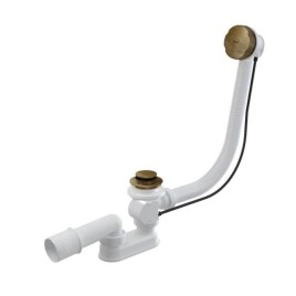Alcadrain Garnitures de vidage - Kit vidange et trop-plein baignoire, longueur 800 mm, bronze antique A55ANTIC-80