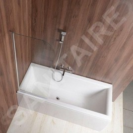 Aqualine Vilma - Pare-baignoire 600x1400 mm, chrome/verre clair AQ6014