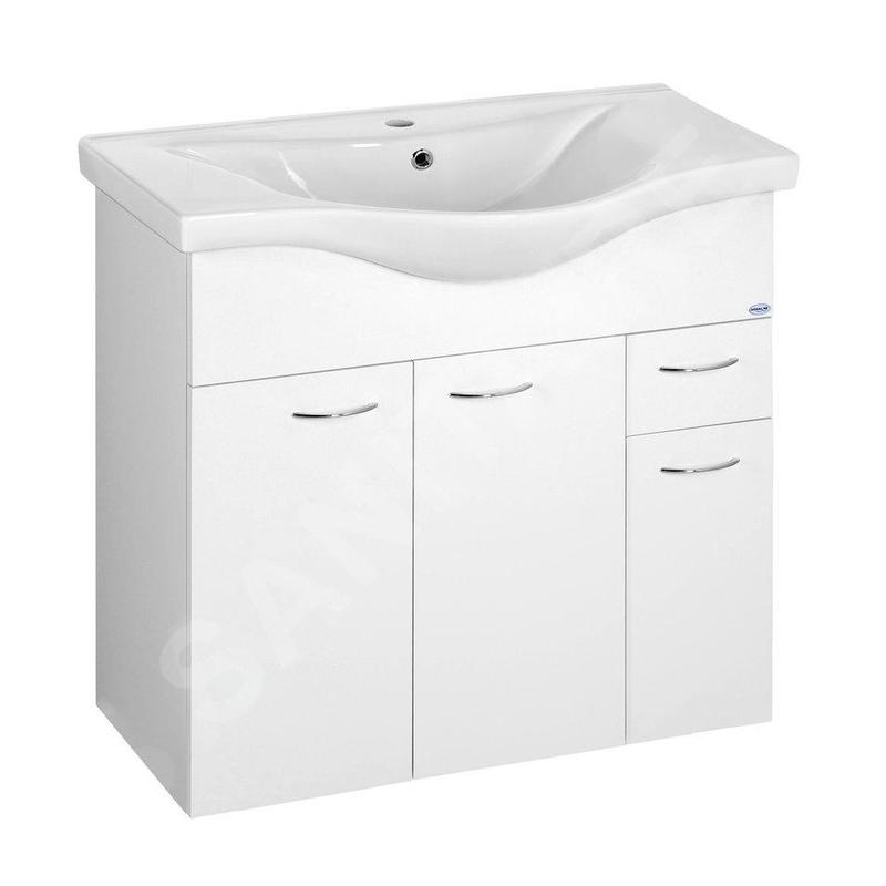 Aqualine Keramia Fresh - Meuble lavabo 752x740x347 mm, blanc 50082A