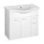 Aqualine Keramia Fresh - Meuble lavabo 752x740x347 mm, blanc 50082A