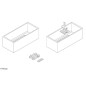 Duravit Accessoires - Support pour baignoire D-Code, 1700x750 mm 790474000000000