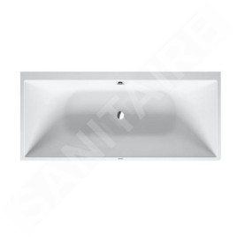 Duravit DuraSquare - Baignoire 1800x800 mm, droite, avec panneau, DuraSolid, blanc 700428000000000