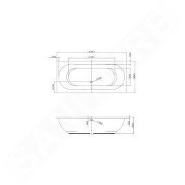 kielle Gaia - Baignoire rectangulaire 179x80 cm, blanc 11115551