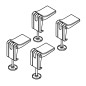 Grohe Essence - Pieds pour baignoire, chrome 49115000