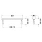 Duravit Accessoires - Pieds pour baignoires et receveurs de douche, pour une longueur à partir de 1000 mm 790100000000000