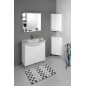 Aqualine Zoja - Armoire suspendue d'angle 350x760x350 mm, 1 porte, blanc 50331