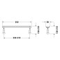 Duravit Accessoires - Pieds pour baignoire et receveur de douche, longueur à partir de 1500 mm, 3 pcs 790105000000000